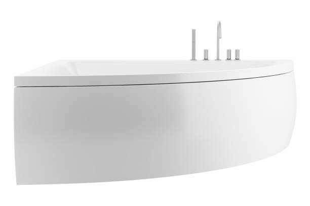 istock modern corner bathtub isolated on white background 964955440