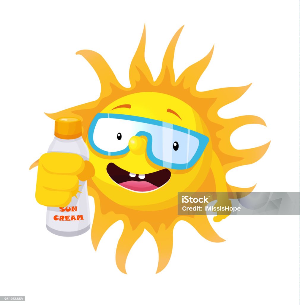 Sun Rays Funny Funny Sun Stock Illustration - Download Image Now - Beach, Cartoon ...
