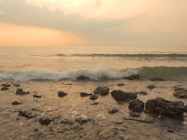 istock Slow shutter seascape view and beautiful sunrise 964990754