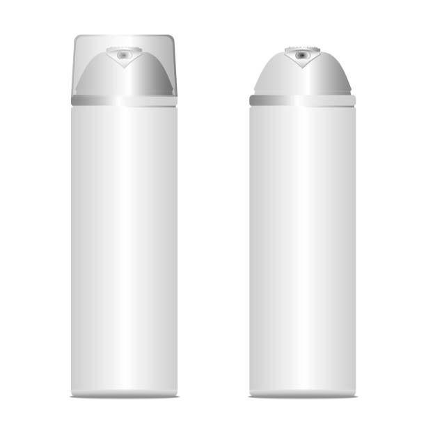 istock A realistic white bottle model for spraying cosmetics, foam or shaving gel, deodorant and other liquids. Closed and open options. 965018366