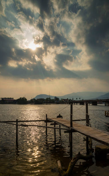 istock pier and river landscape view at sunset in kampot town cambodia 965018470