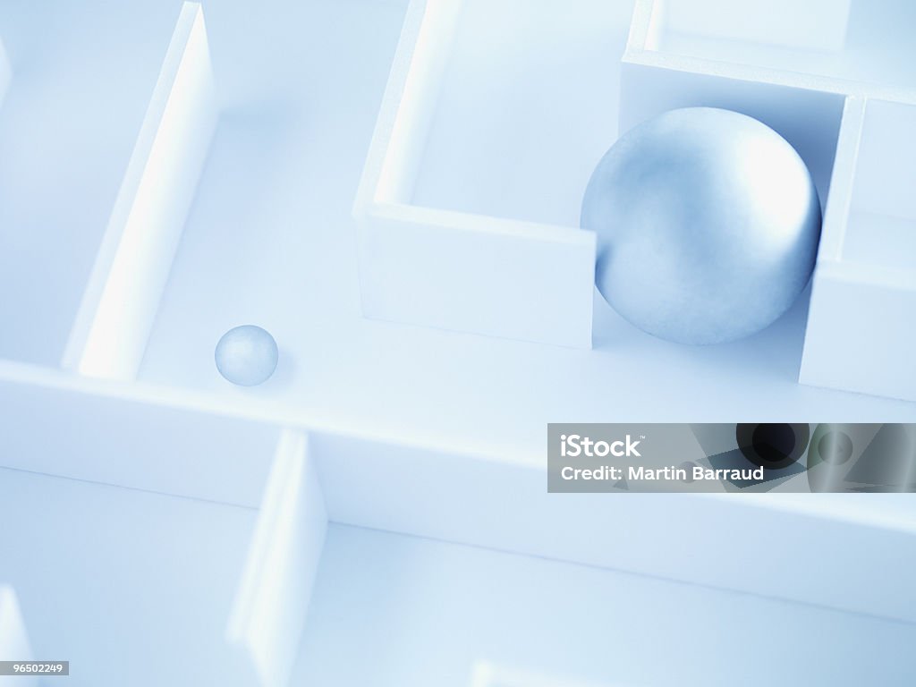 Two balls in maze  Large Stock Photo