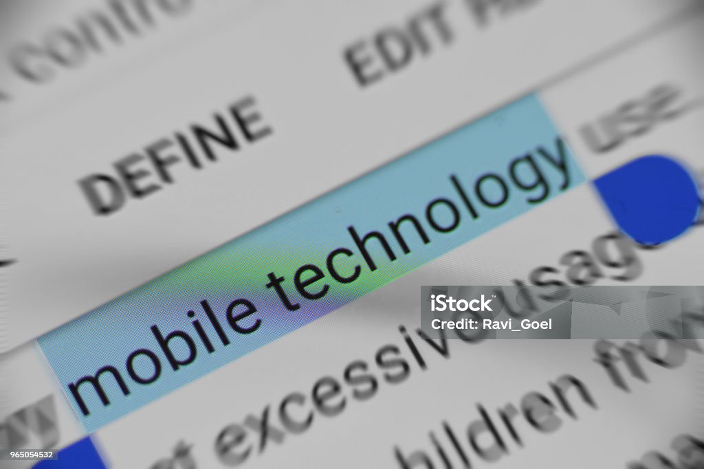 Selecting Online information about Mobile technology Adult Stock Photo