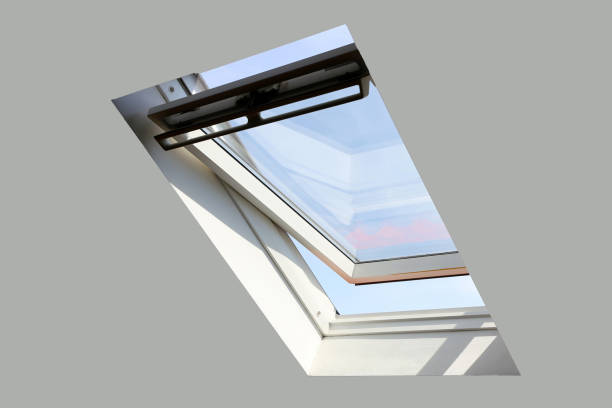 Skylight on a residential home stock photo