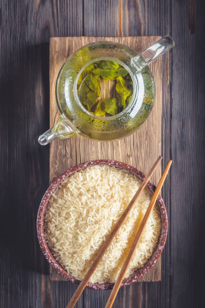 istock Traditional Chinese green tea of different fermentation and rice 965066256