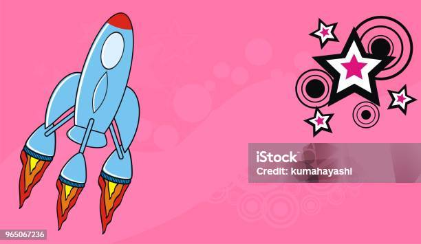 Spaceship Cartoon Background7 Stock Illustration - Download Image Now - Abstract, Black Color, Border - Frame