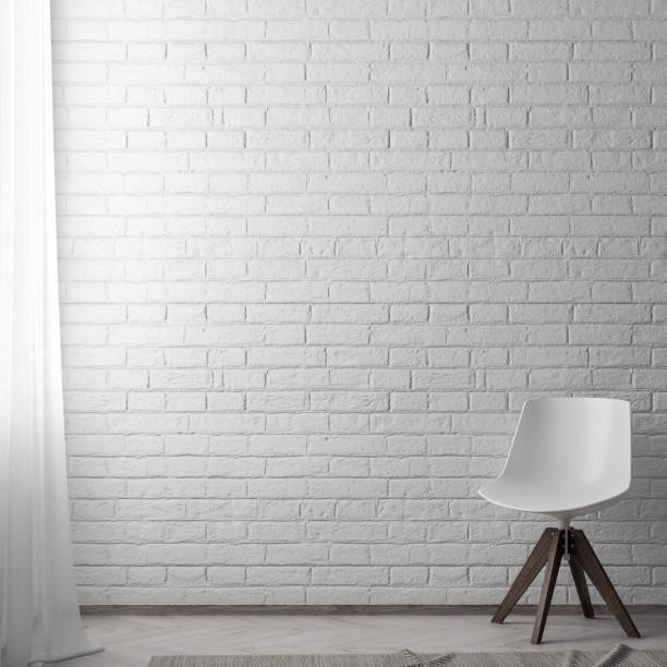 istock Mock up poster frame in hipster interior background with brick wall, 3D illustration 965067520