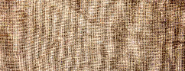 istock Texture detailed background jute burlap fabric crumpled 965076474