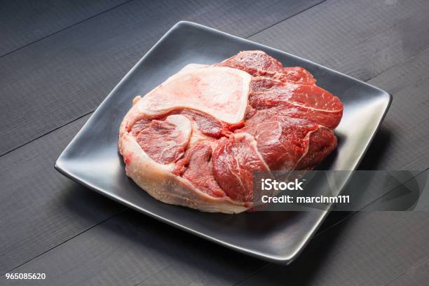 Fresh Raw Beef Meat Stock Photo - Download Image Now - Barbecue - Meal, Beef, Bone