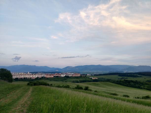 istock Sunrise and sunset over the hills and town. 965090726