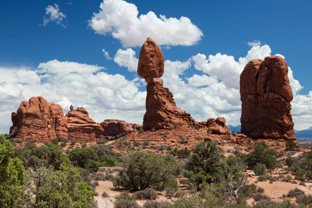 Balanced Rock in Arches National Park, Utah, USA.
