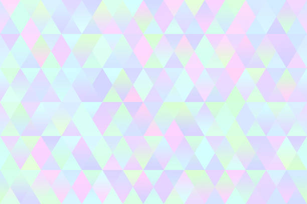 pastelowy kolorowy geometryczny trójkąt tła bezszwowy wzór - purple tile mosaic tiled floor stock illustrations