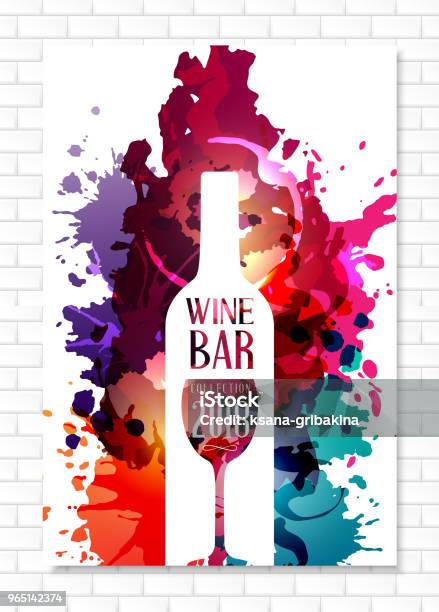 Modèle De Carte Des Vins Pour Bar Ou Un Restaurant Design De Menu Vecteurs libres de droits et plus d'images vectorielles de Vin