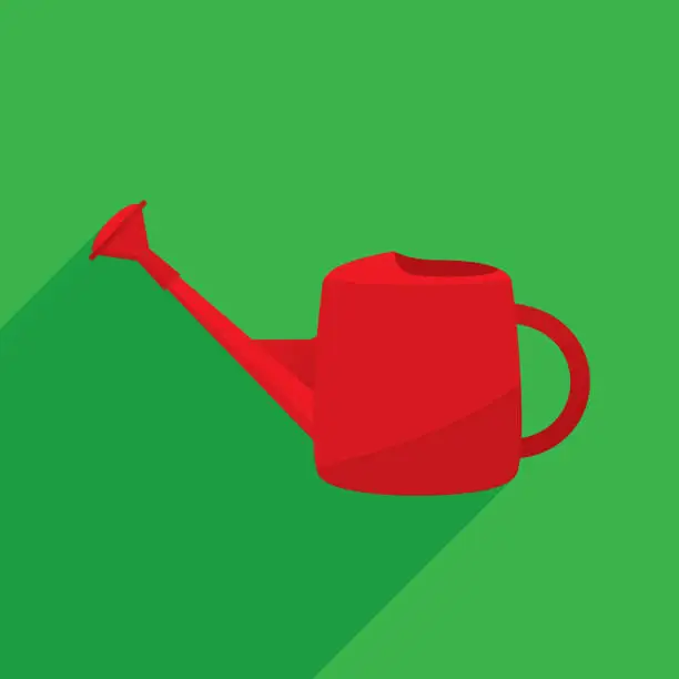 Vector illustration of Watering Can Icon Flat