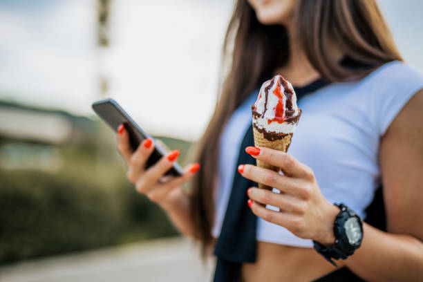 istock Young woman eating her favorite ice cream 965206858