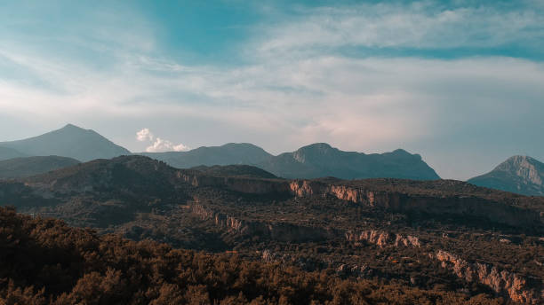 istock Mountain Range On a Cloudy Day Aerial Shot 16:9 Crop 965215254