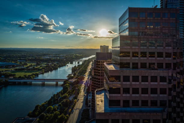 istock Sunset Over Office Buildings in Austin, Texas 965223620