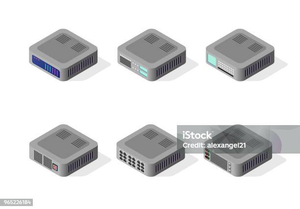 Computer Set Of Cloud Storage Stock Illustration - Download Image Now - Abstract, Built Structure, Business