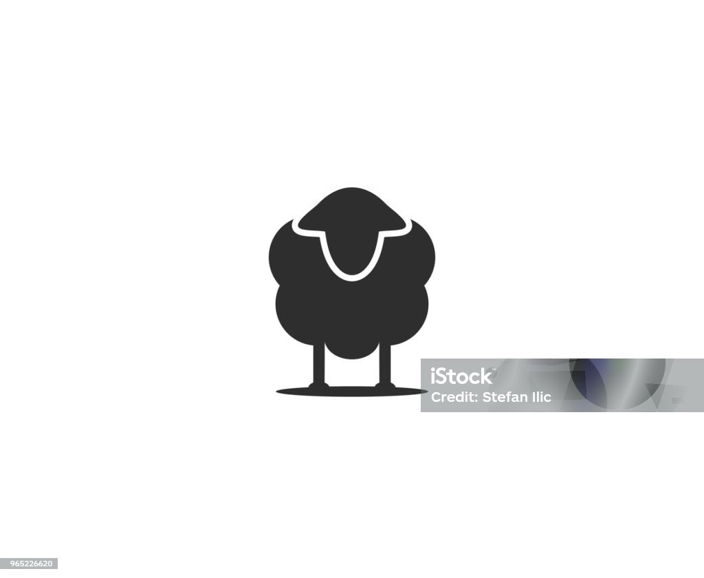 Icône de mouton - clipart vectoriel de Laine libre de droits