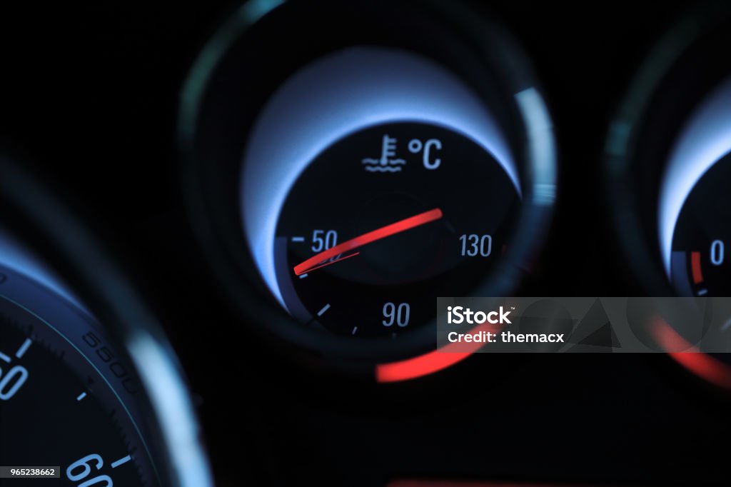 Compteur de voiture température liquide de refroidissement - Photo de Froid libre de droits