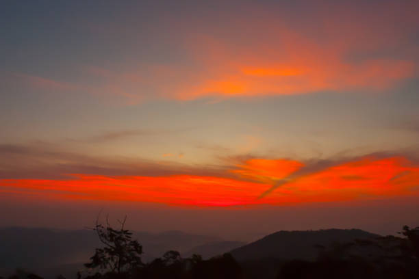Sunset at mountain in Thailand