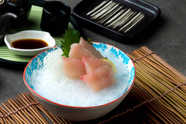 istock Greater Amberjack Kanpachi  Sashimi sushi 965272636