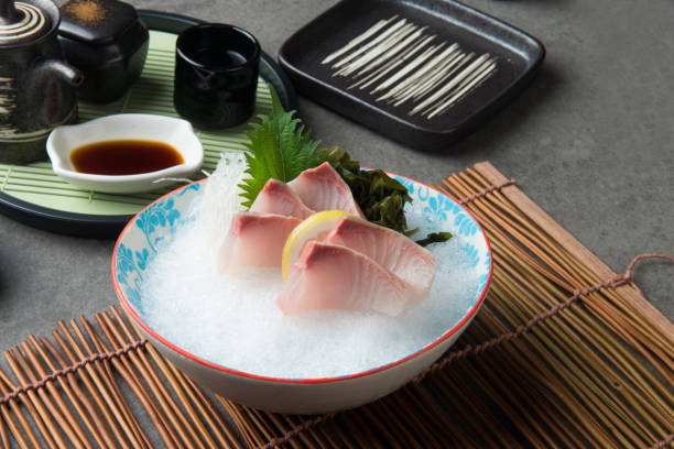 istock Greater Amberjack Kanpachi  Sashimi sushi 965273352