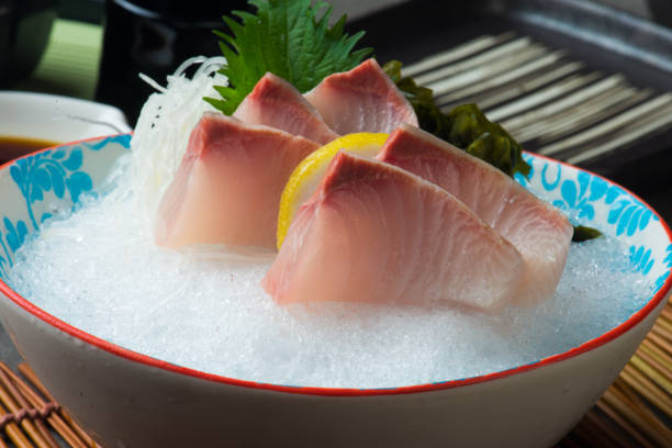 istock Greater Amberjack Kanpachi  Sashimi sushi 965273406