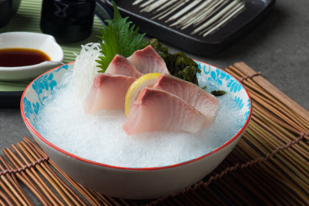 istock Greater Amberjack Kanpachi  Sashimi sushi 965273414