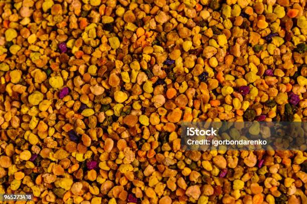 Texture Of The Bee Pollen For The Background Stock Photo - Download Image Now - Allergy, Allergy Medicine, Alternative Lifestyle