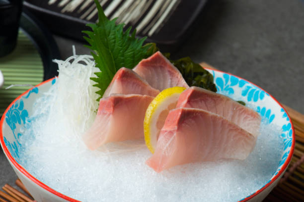 istock Greater Amberjack Kanpachi  Sashimi sushi 965273494