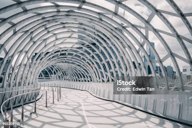 Webb Bridge Melbourne Australia With Shadow Cast On The Ground Stock Photo - Download Image Now