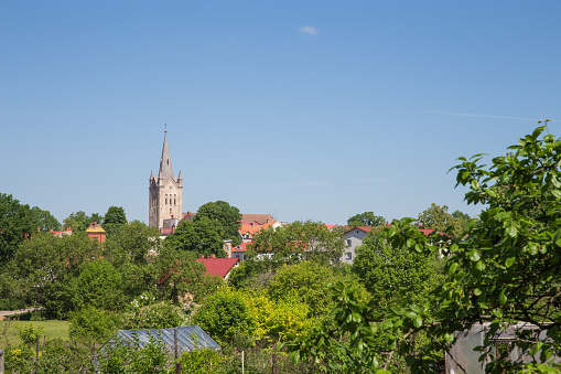 City Cesis, Latvia. Old town and urban city view.