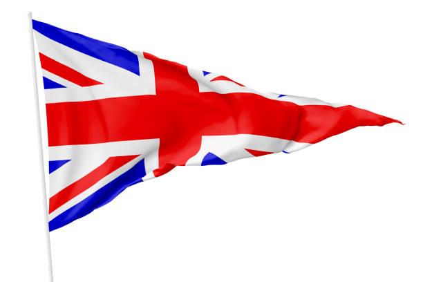 istock National triangular flag of United Kingdom 965327990