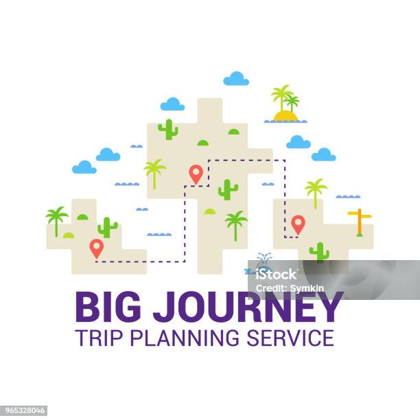 Trip Planning Service Cheap Flights The Concept Of Travel Stock Illustration - Download Image Now
