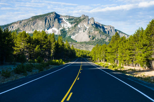 Early Morning Road Trip Eastern Oregon stock photo