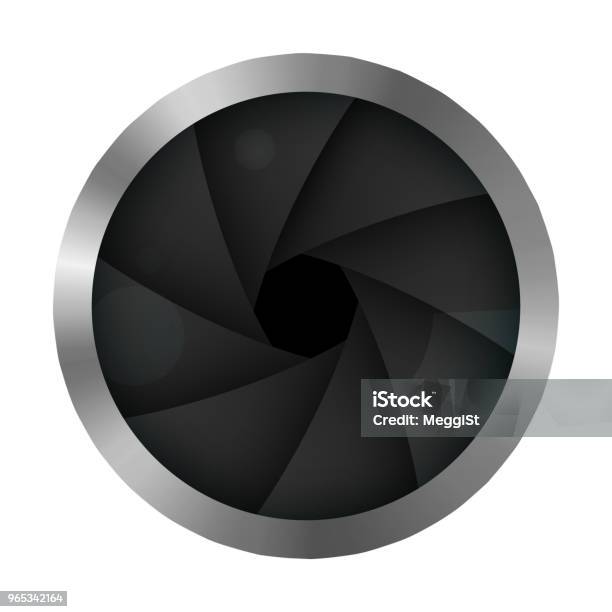 The Shutter Of The Camera Stock Illustration - Download Image Now - Abstract, Aperture, Black Color