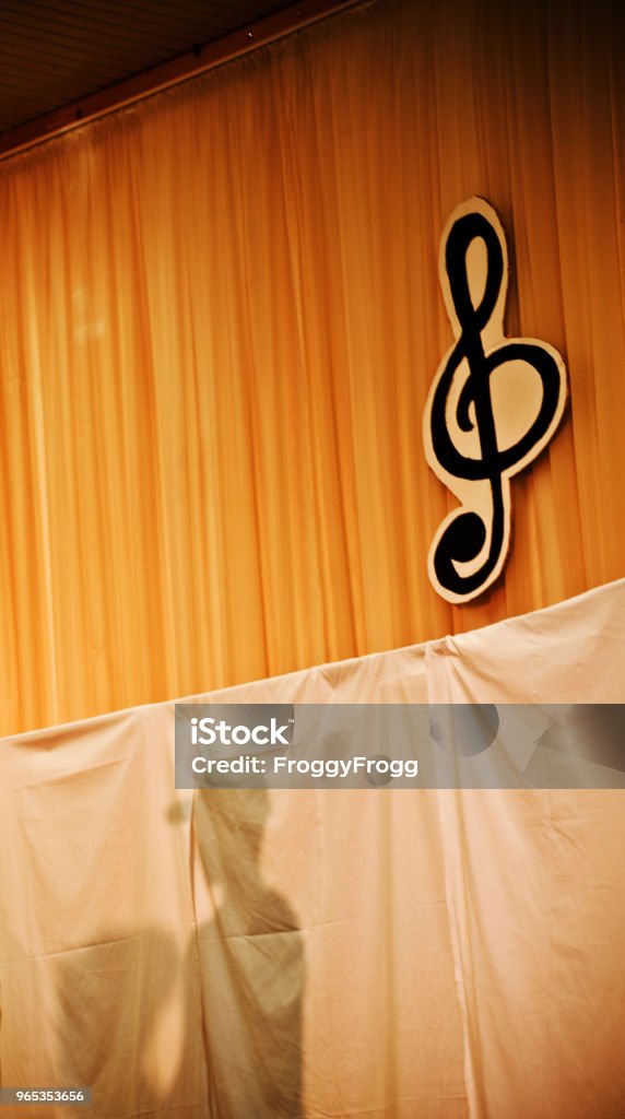 Shadow On Stage Music Stage Actor Stock Photo