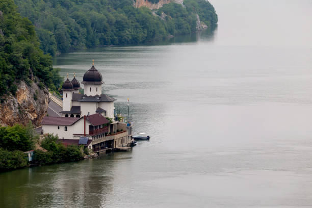 Summer landscape of Danube Gorge, at the border between Romania and Serbia