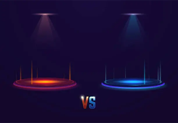 Vector illustration of Versus glowing portal