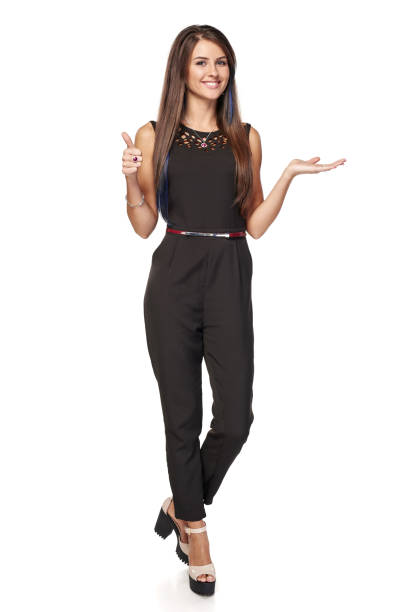 istock Business woman showing blank copy space 965384582