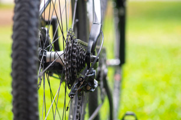 istock Close up the chain of the bicycle. 965398210