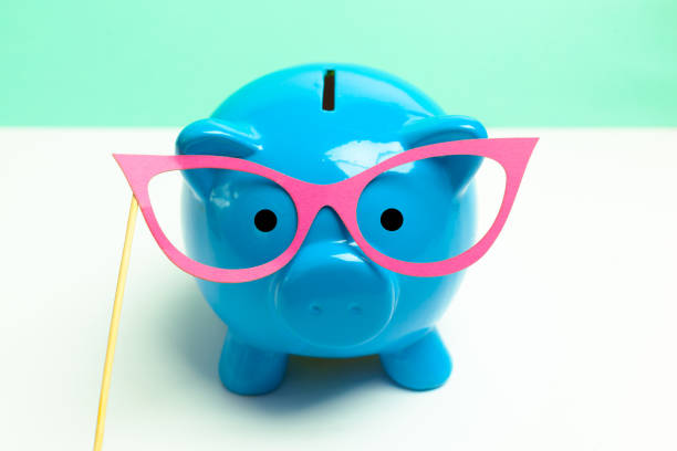 istock Blue piggy bank or money box 965409580