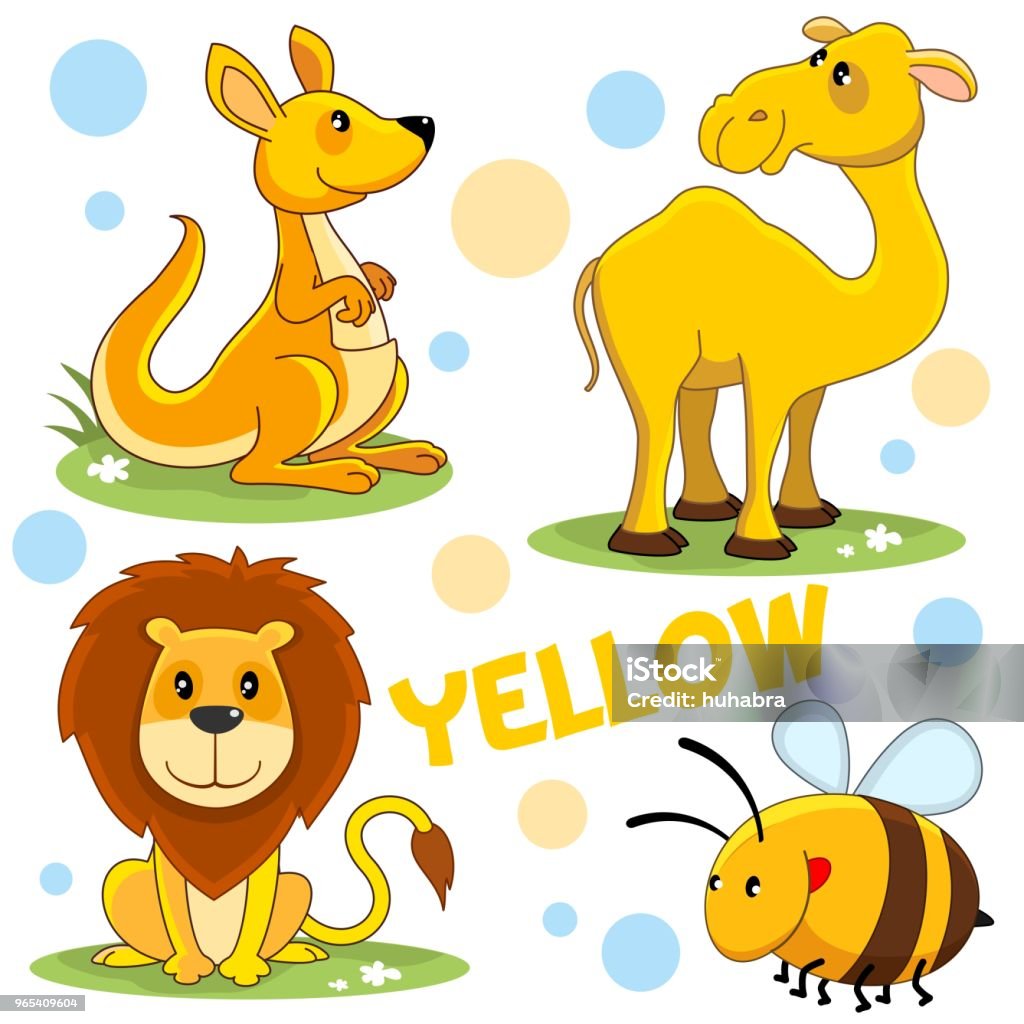 Wild Animals Of Yellow Color Stock Illustration - Download Image Now -  Animal, Animal Body Part, Animal Hump - iStock