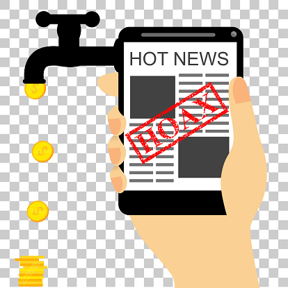 vector illustration for get earn hoax or fake news