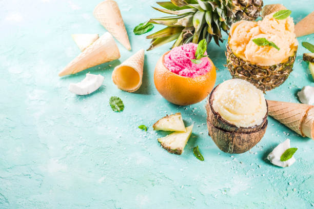 istock Various tropical ice cream sorbet 965413818