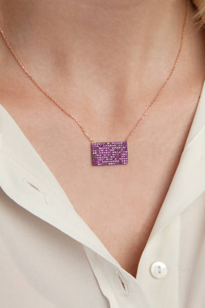 istock Gold Necklace with Precious Pendant 965417182
