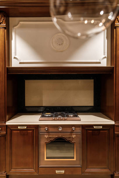 istock Renovated kitchen interior with stove and oven 965420856