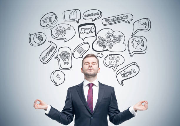 istock Meditating businessman, business strategy 965425202