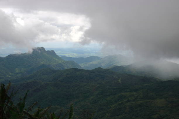 istock Moody mountain with dramatic sky in rainy day. 965425668